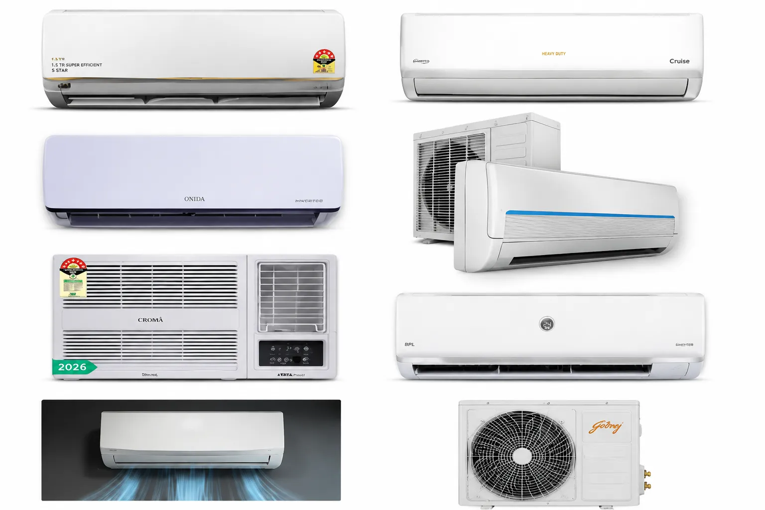 Croma 1.5 Ton 5 Star Inverter Window AC