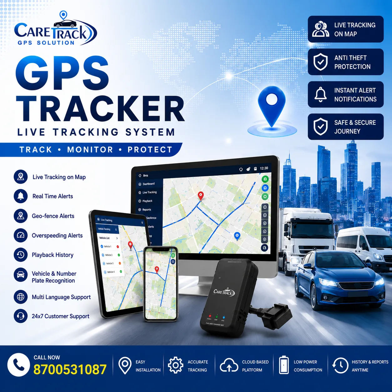 GPS Complete Installation - Real-Time Vehicle Tracking System